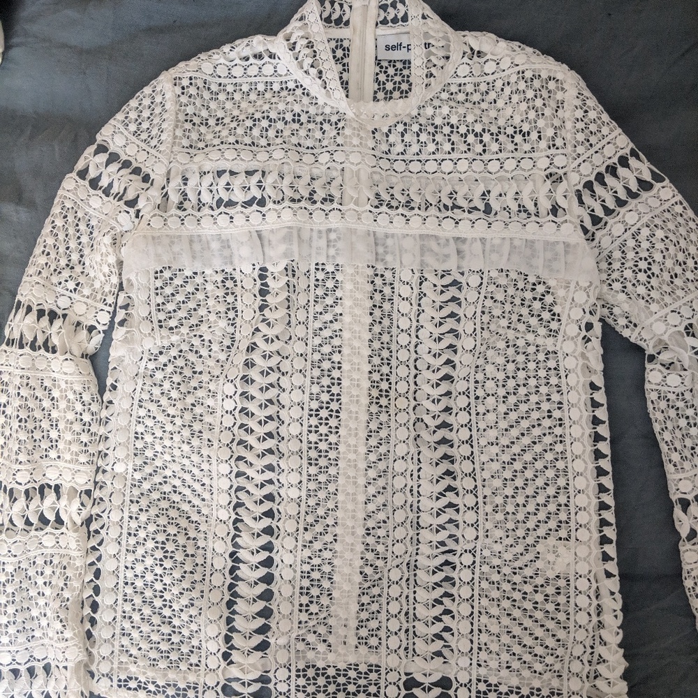 Self-portrait white blouse